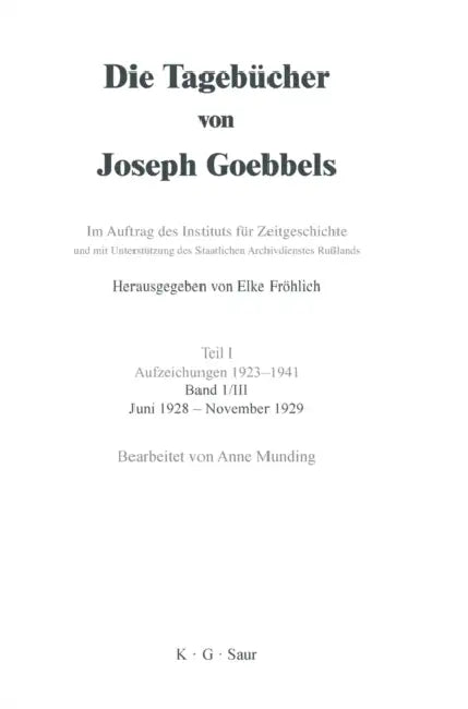 Juni 1928 - November 1929 (English, Anne Mundig)