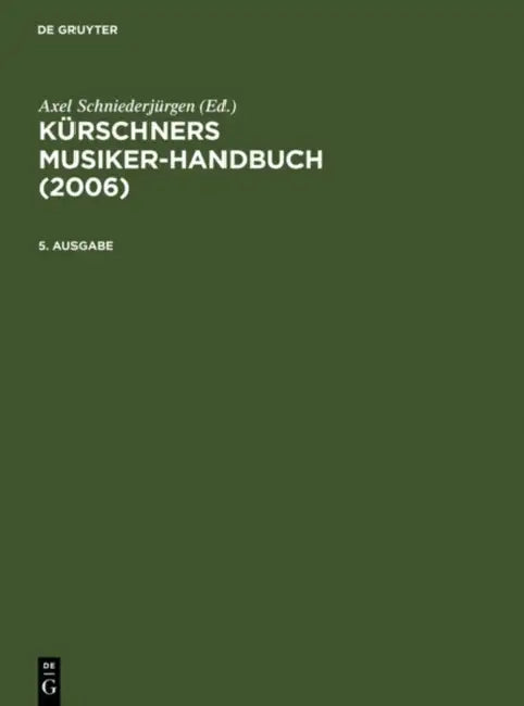 Kurschners Musiker-handbuch (English, Not Available (NA))