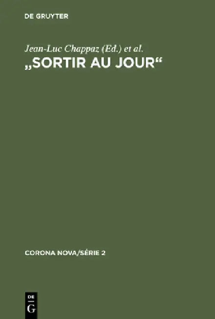 "Sortir au jour" (English, Jean-Luc Chappaz | Sandrine Vuilleumier | Susanne Bickel)