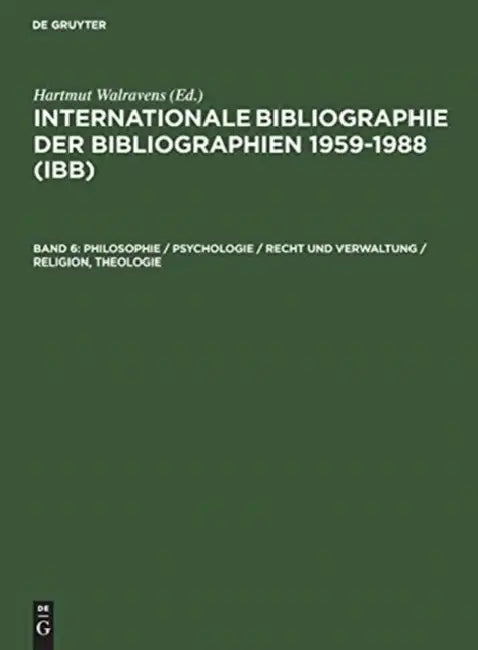 International Bibliography of Bibliographies 1959-1988 (English, Not Available (NA))