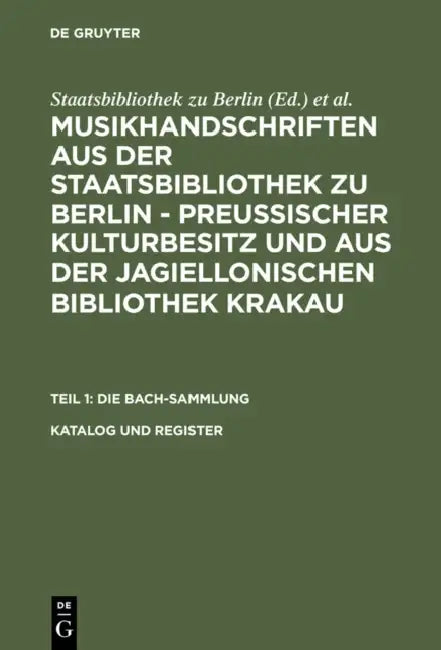 Katalog und Register (English, Staatsbibliothek Zu Berlin | Helmut Hell | Helmut Hell)