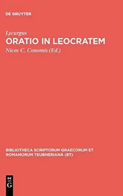 Oratio in Leocratem (English, Lycurgus | Nicos C. Conomis)