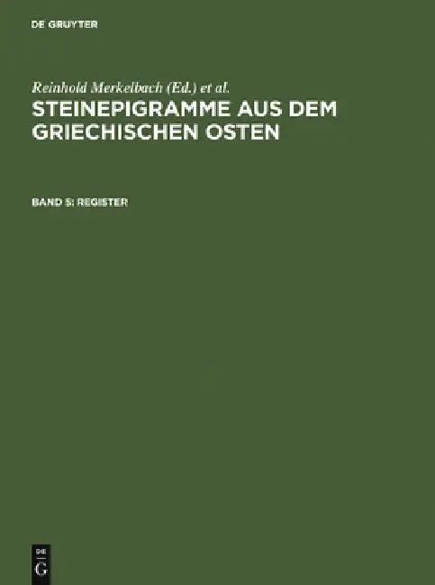 Register (English, Reinhold Merkelbach | Josef Stauber)
