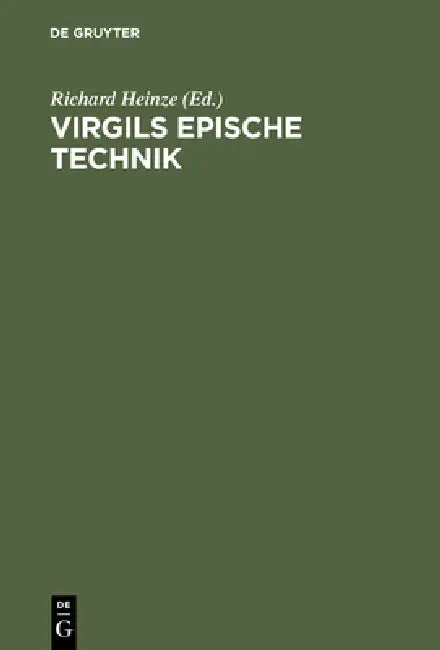 Virgils epische Technik (English, Richard Heinze)