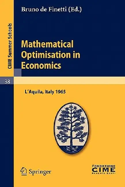Mathematical Optimisation in Economics (English, Bruno de Finetti)