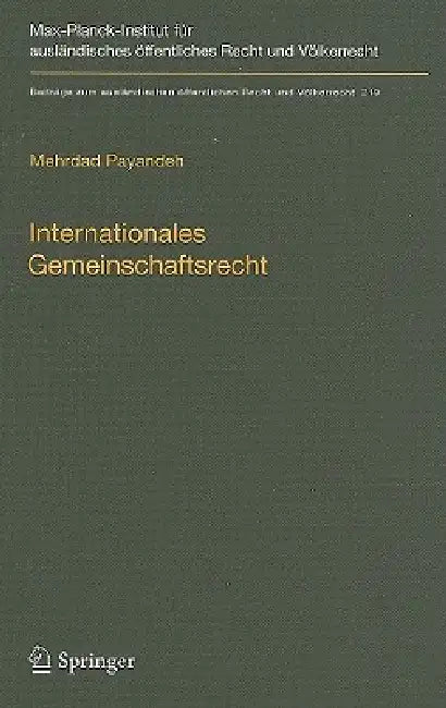 Internationales Gemeinschaftsrecht (English, Mehrdad Payandeh)