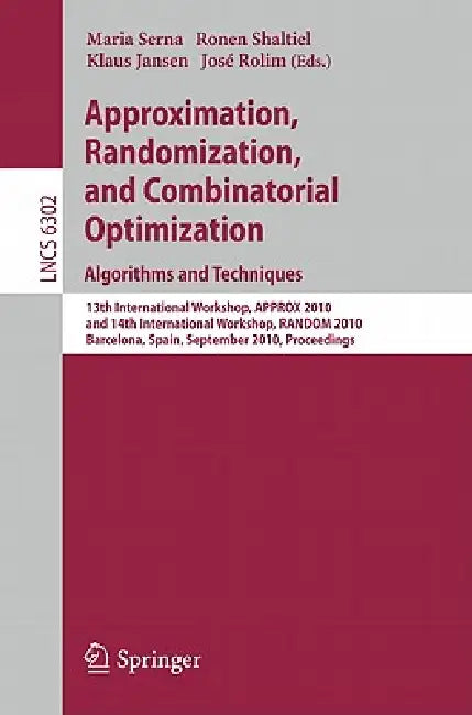 Approximation, Randomization, and Combinatorial Optimization. Algorithms and Techniques (English, Maria Serna | Ronen Shaltiel | Klaus Jansen)