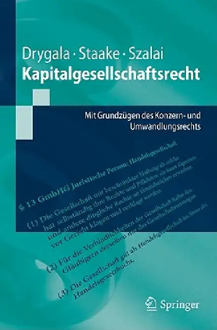 Kapitalgesellschaftsrecht (English, Tim Drygala | Marco Staake | Stephan Szalai)