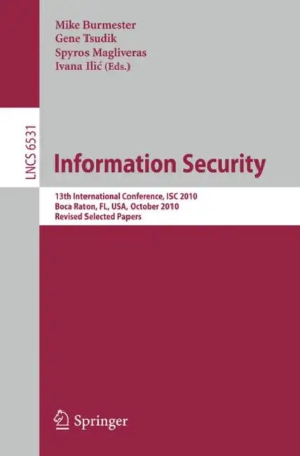 Information Security (English, Mike Burmester | Gene Tsudik | Spyros S. Magliveras)