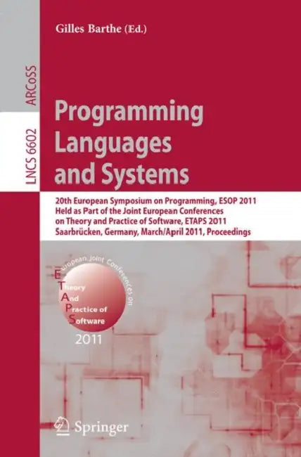 Programming Languages and Systems (English, Gilles Barthe)