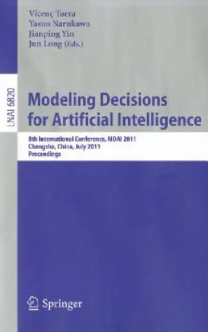 Modeling Decision for Artificial Intelligence (English, Vicenc Torra | Yasuo Narukawa | Jianping Yin)