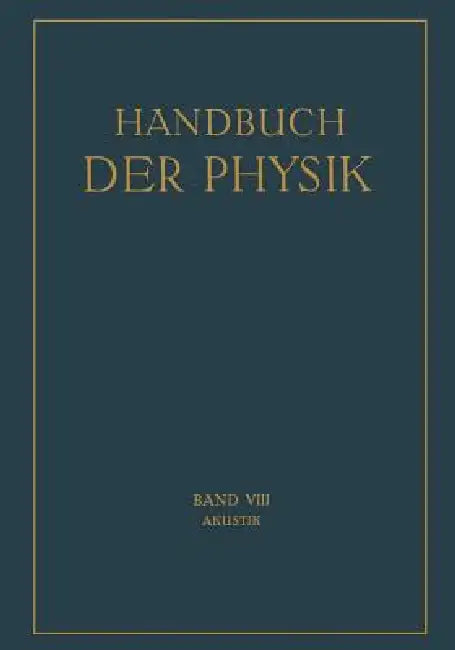 Akustik (English, H. Backhaus | J. Friese | E. M. V. Hornbostel)