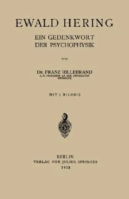 Ewald Hering (English, Franz Hillebrand)