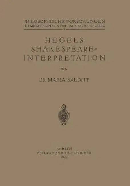 Hegels Shakespeare- Interpretation (English, Maria Salditt)