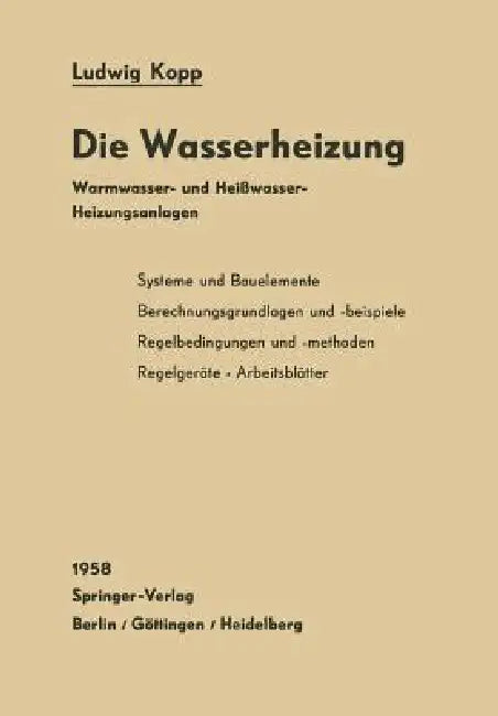 Die Wasserheizung (English, Ludwig Kopp)
