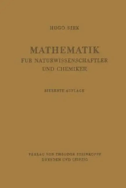 Mathematik Für Naturwissenschaftler Und Chemiker (English, Hugo Sirk)