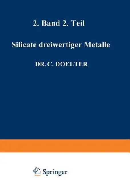 Silicate Dreiwertiger Metalle (English, C. Doelter)