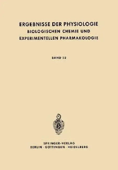 Ergebnisse Der Physiologie Biologischen Chemie Und Experimentellen Pharmakologie (English, K. Kramer | O. Krayer | E. Lehnartz)