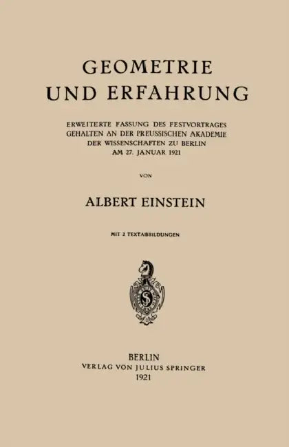 Geometrie und Erfahrung (English, Albert Einstein)