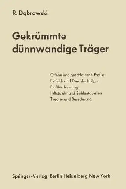 Gekrümmte Dünnwandige Träger (English, Ryszard Dabrowski)