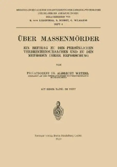Über Massenmörder (English, Albrecht Wetzel)
