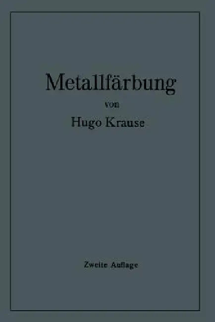 Metallfärbung (English, Hugo Krause)