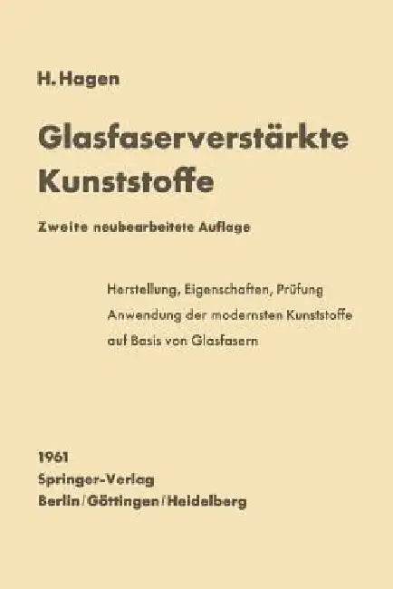 Glasfaserverstärkte Kunststoffe (English, Harro Hagen)