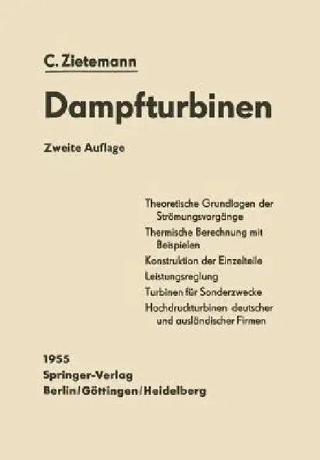 Die Dampfturbinen (English, Constantin Zietemann | Karl Röder)