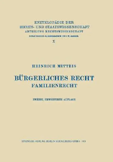 Bürgerliches Recht (English, Heinrich Mitteis)