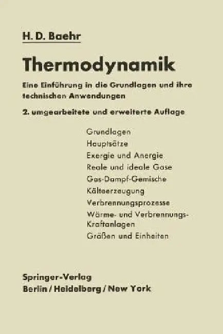 Thermodynamik (English, Hans Dieter Baehr)
