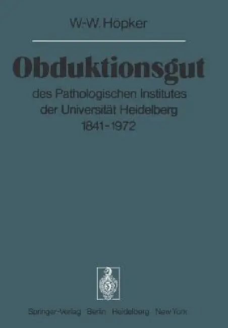 Obduktionsgut (English, W. -W Höpker)