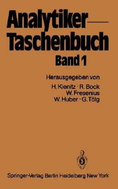 Analytiker-Taschenbuch (English, Hermann Kienitz | Rudolf Bock | Wilhelm Fresenius)