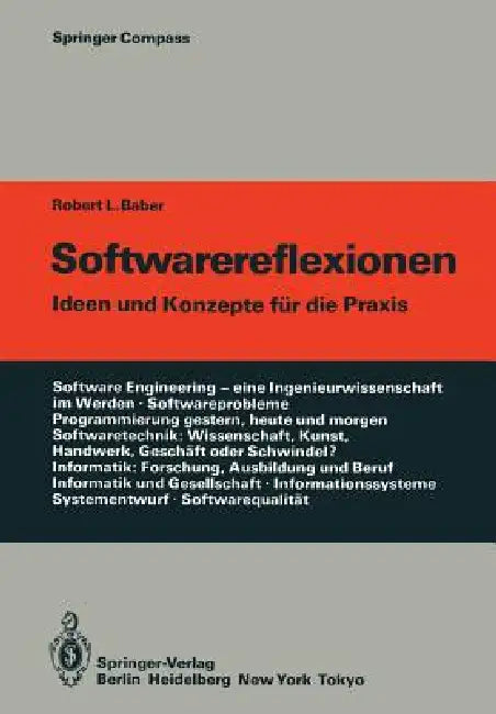Softwarereflexionen (English, Robert L. Baber | Erdmuthe Raufelder)