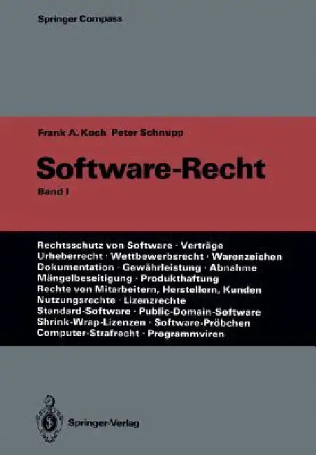 Software-Recht (English, Frank A. Koch | Peter Schnupp)