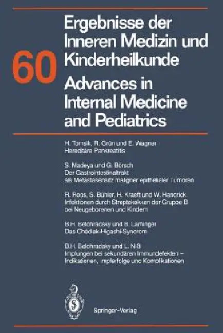 Ergebnisse Der Inneren Medizin Und Kinderheilkunde/Advances in Internal Medicine and Pediatrics (English, M. Brandis | A. Fanconi | P. Frick)