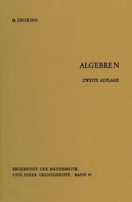 Algebren (English, Max Deuring)