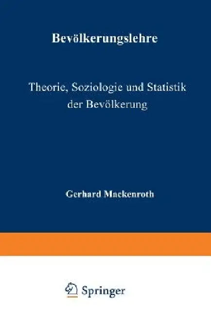 Bevölkerungslehre (English, G. Mackenroth)