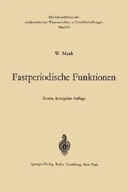 Fastperiodische Funktionen (English, Wilhelm Maak)