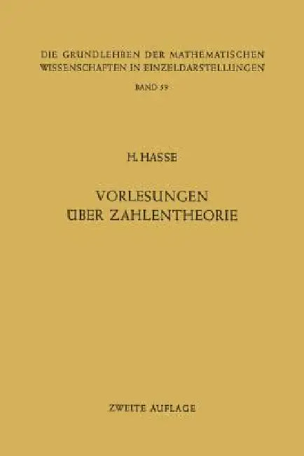 Vorlesungen Über Zahlentheorie (English, Helmut Hasse)