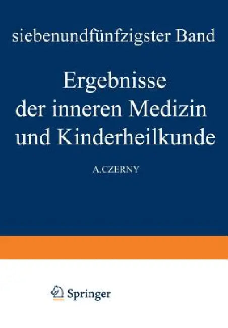 Ergebnisse Der Inneren Medizin Und Kinderheilkunde (English, M. V. Pfaundler | A. Schittenhelm | A. Czerny)