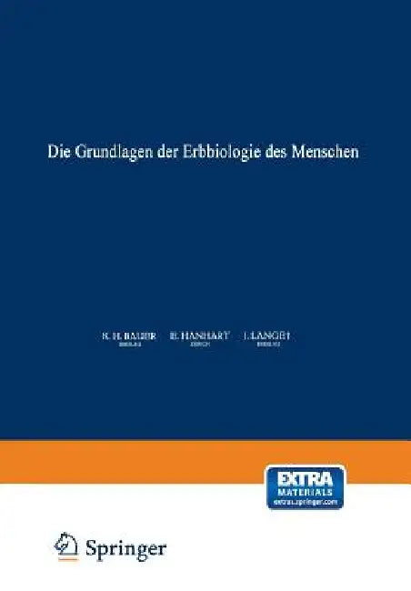 Die Grundlagen Der Erbbiologie Des Menschen (English, K. Bonnevie | E. Hanhart | G. Heberer)