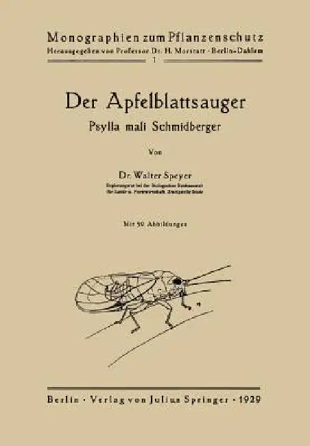 Der Apfelblattsauger (English, Walter Speyer | H. Morstatt)