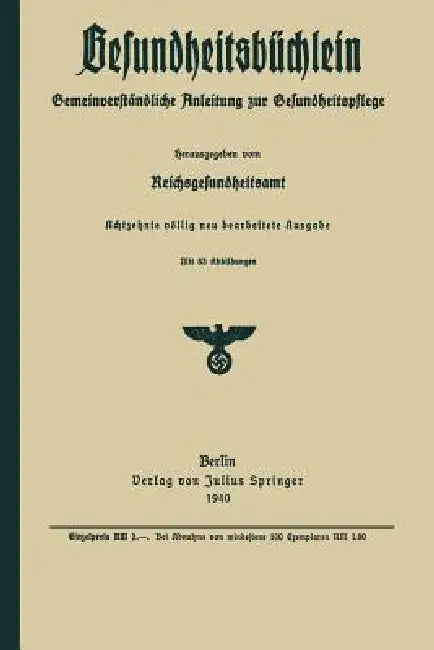 Gesundheitsbüchlein (English, Na Reichsgesundheitsamt)
