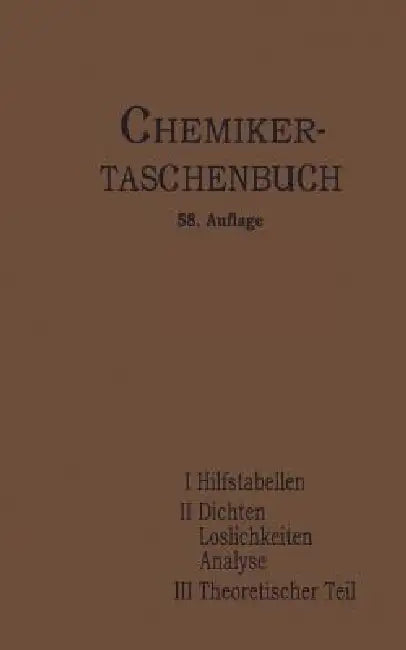 Chemiker-Taschenbuch (English, Rudolf Biedermann | W. a. Roth | I. Koppel)