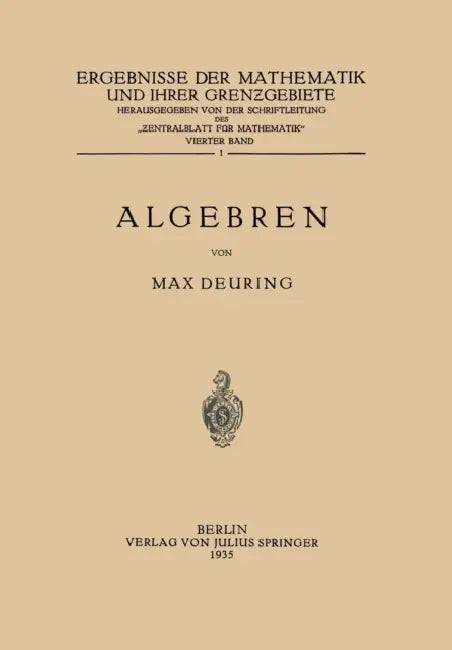 Algebren (English, Max Deuring)
