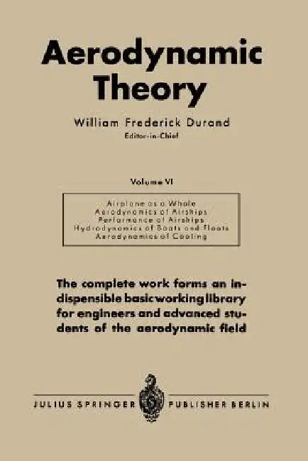 Aerodynamic Theory (English, William Frederick Durand)