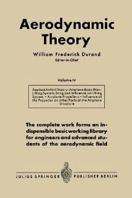 Aerodynamic Theory (English, William Frederick Durand)