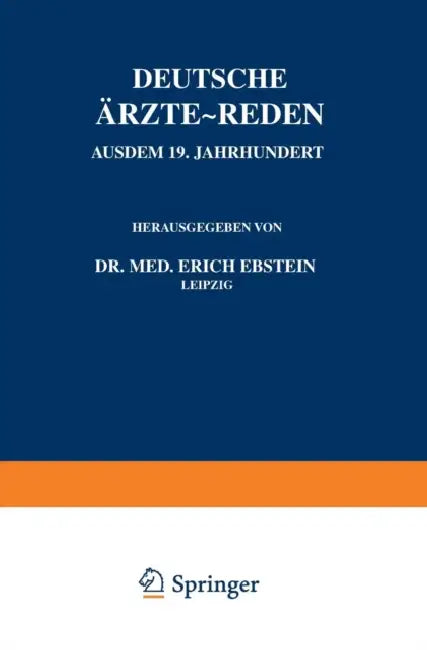 Deutsche Ärzte - Reden (English, Erich Ebstein)