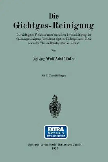 Die Gichtgas-Reinigung (English, Wolf Adolf Euler)