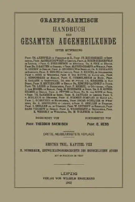 Entwicklungsgeschichte Des Menschlichen Auges (English, M. Nussbaum)